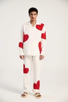 Hearts appliqué full sleeves shirt view 2