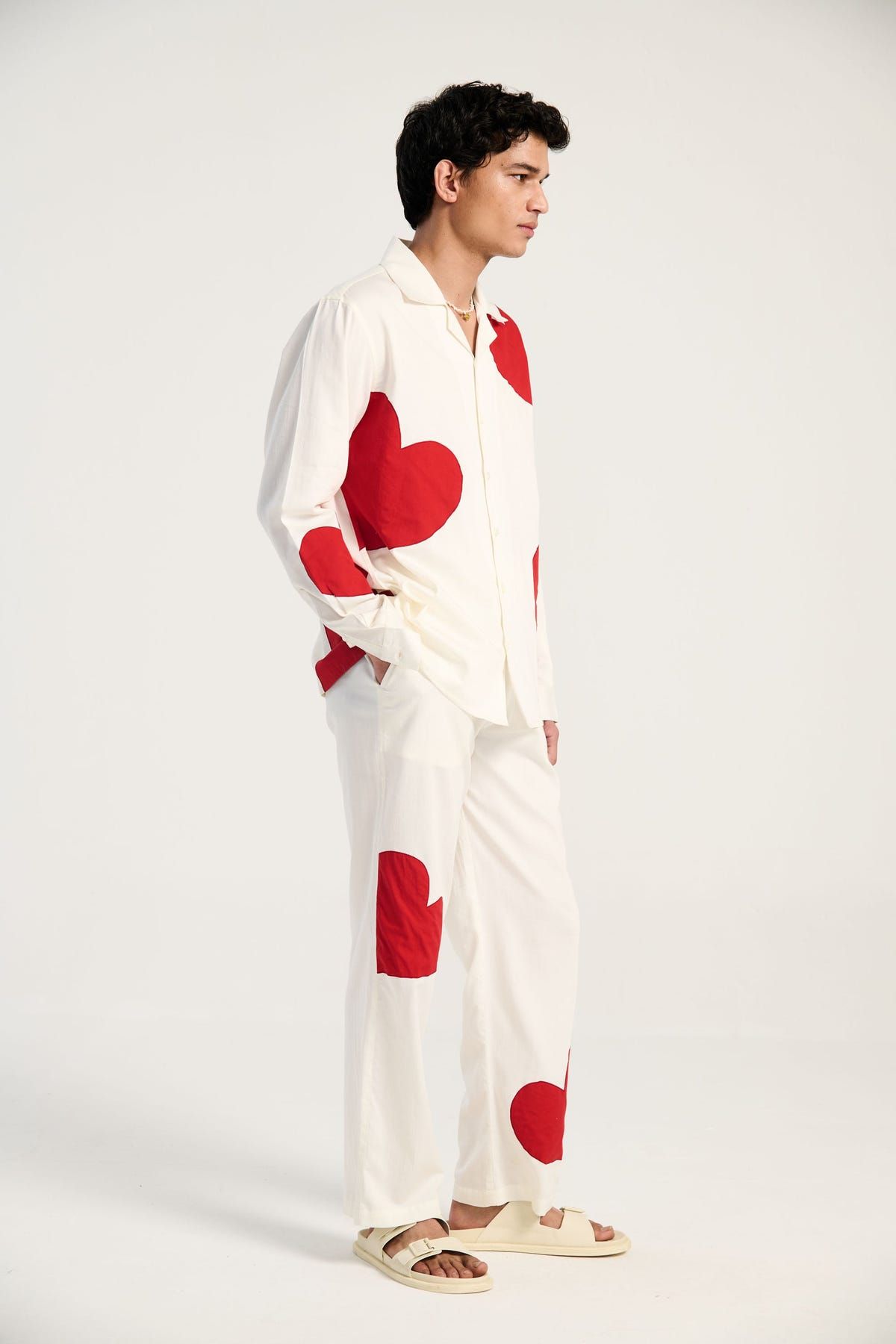 Hearts appliqué full sleeves shirt - image 4