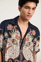 Midnight paisley shirt view 3