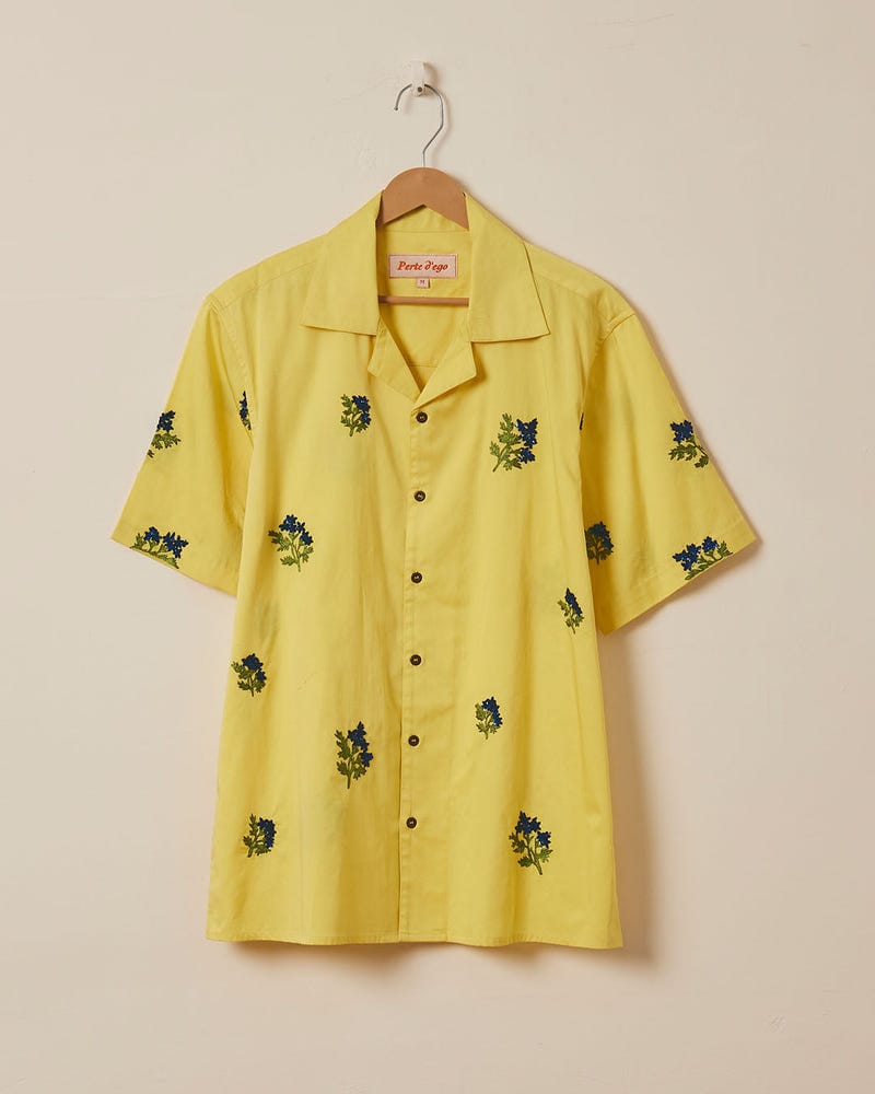 Floral sequins embroidered shirt