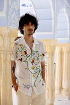 "Le Seychelles" hand embroidered shirt view 5