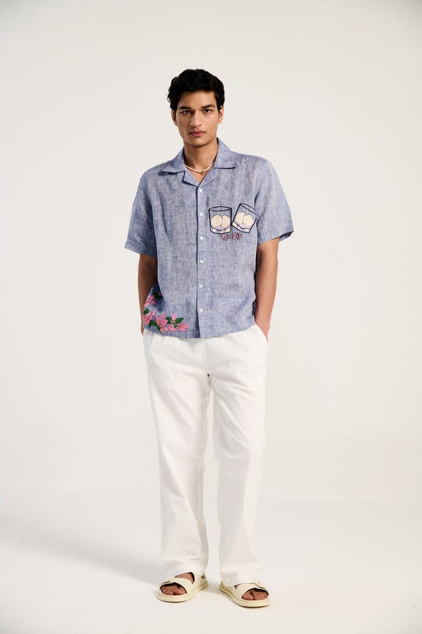 Perte D'ego — "Nice guy" hand embroidered shirt