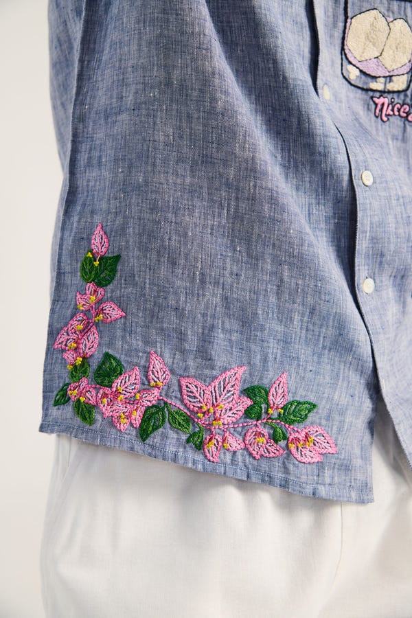 Perte D'ego — "Nice guy" hand embroidered shirt