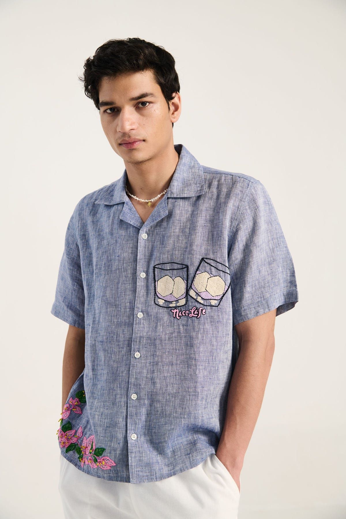 "Nice guy" hand embroidered shirt - image 3