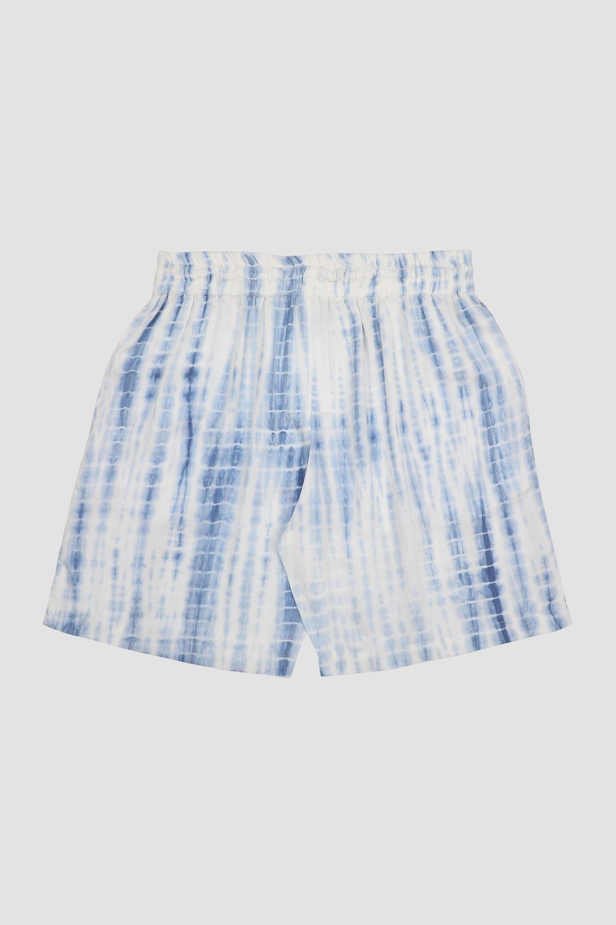 Blue shibori shorts - image 2