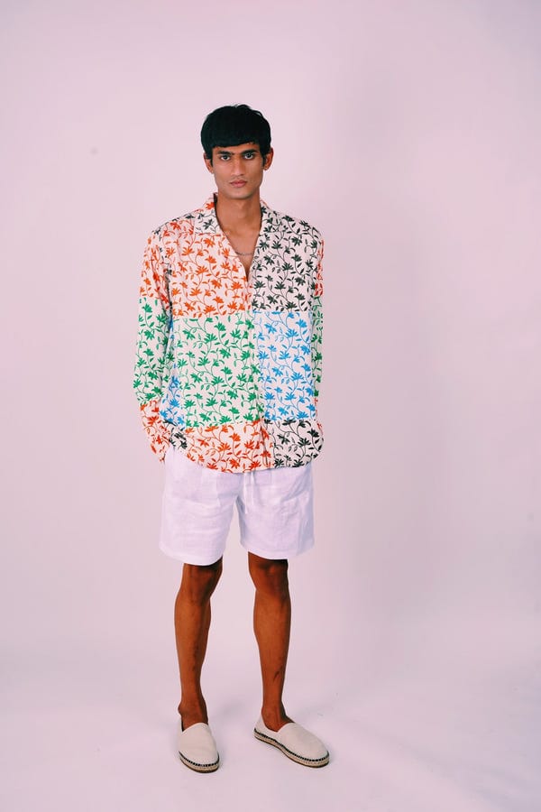 Perte D'ego — Floral multicolor shirt