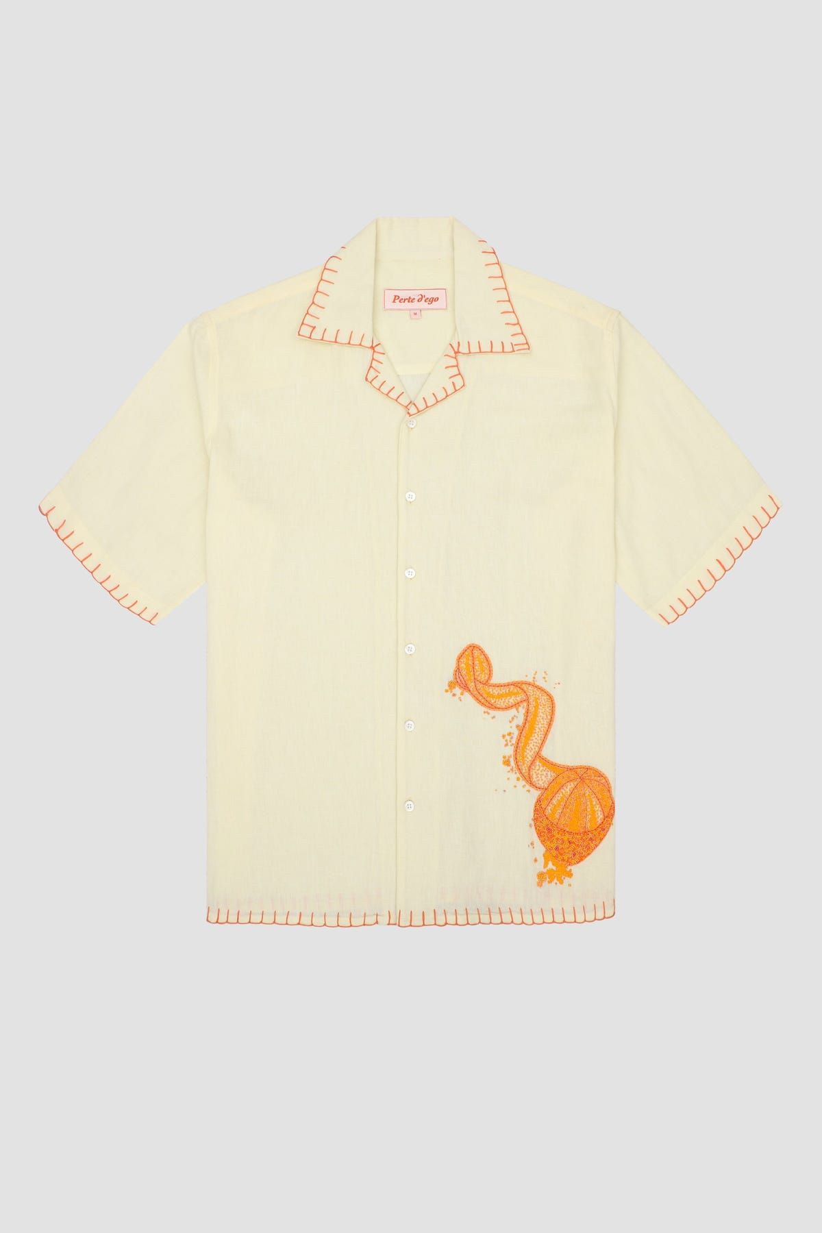 "Le orange" hand embroidered Shirt - image 1