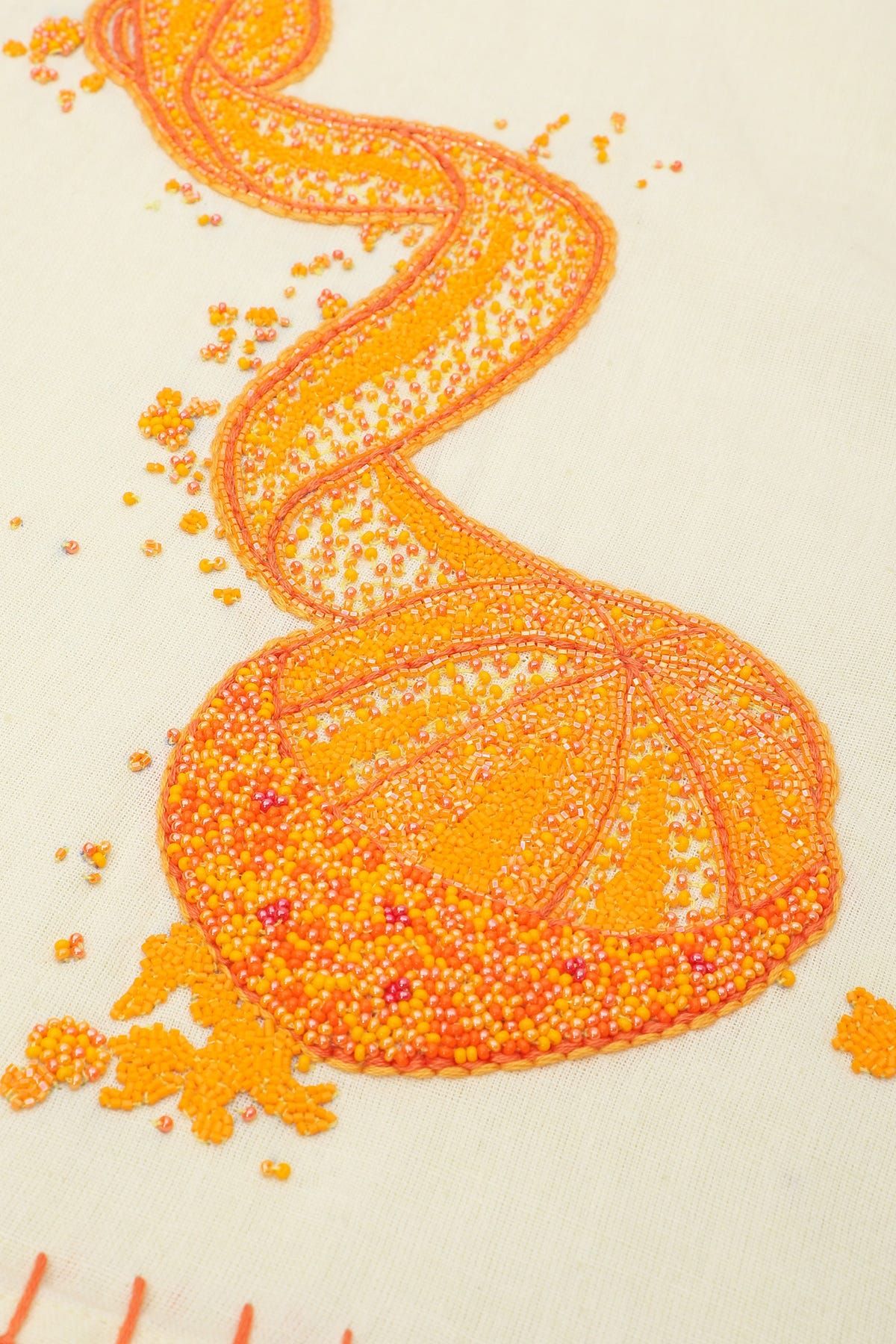 "Le orange" hand embroidered Shirt - image 2