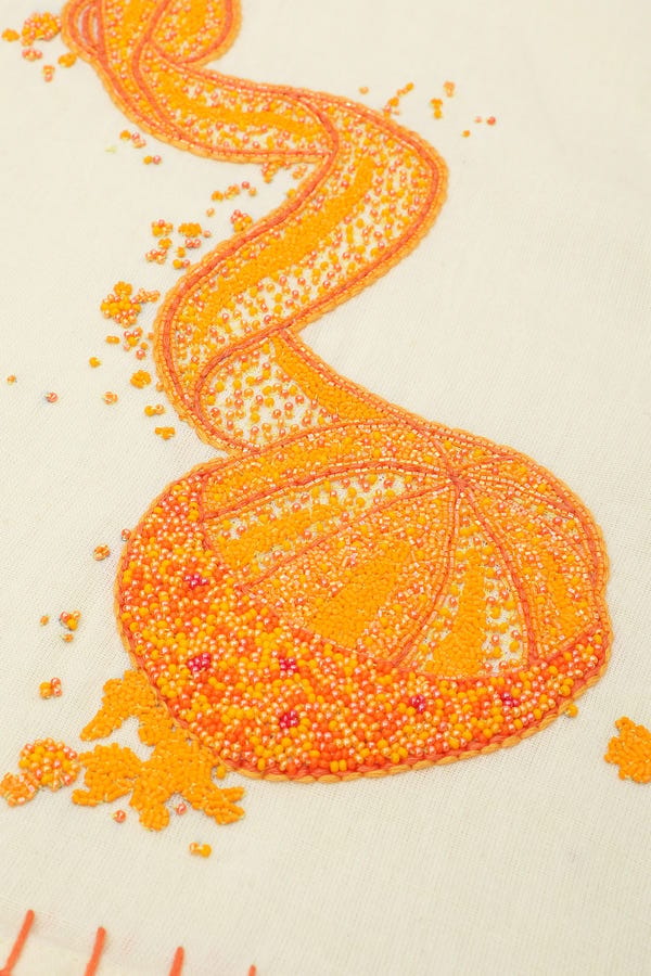 Perte D'ego — "Le orange" hand embroidered Shirt