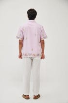 Summer floral embroidered shirt- Pink view 4