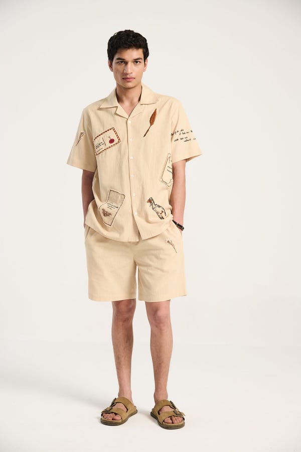 Perte D'ego — "Letters for my lover" hand embroidered shirt