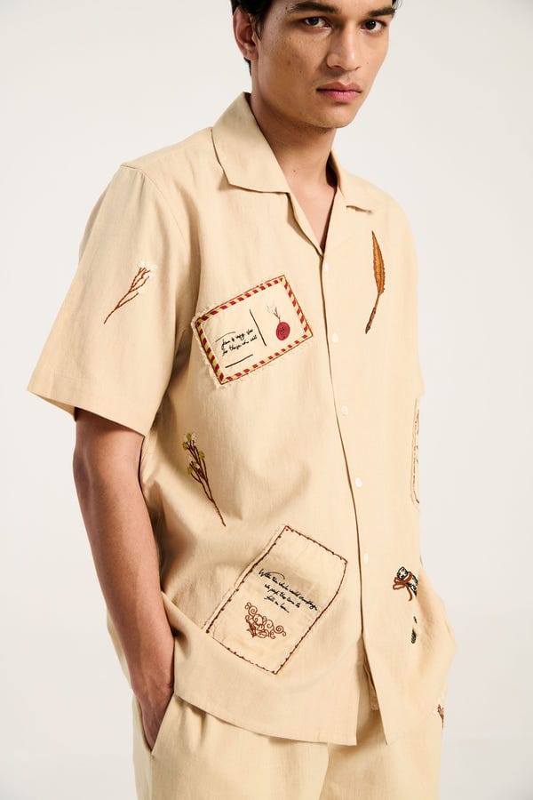 Perte D'ego — "Letters for my lover" hand embroidered shirt