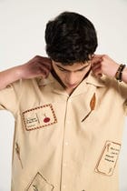 "Letters for my lover" hand embroidered shirt view 3