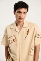 "Letters for my lover" hand embroidered shirt view 4