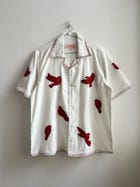 "Lovebirds" hand embroidered Shirt view 1