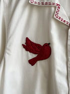 "Lovebirds" hand embroidered Shirt view 2