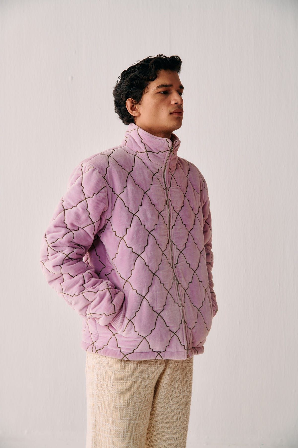 "Pink city" quilted jacket - image 1