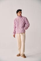 "Pink city" quilted jacket view 6