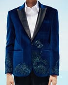 "Le Bahamas" hand embroidered blazer view 1