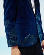 "Le Bahamas" hand embroidered blazer view 3