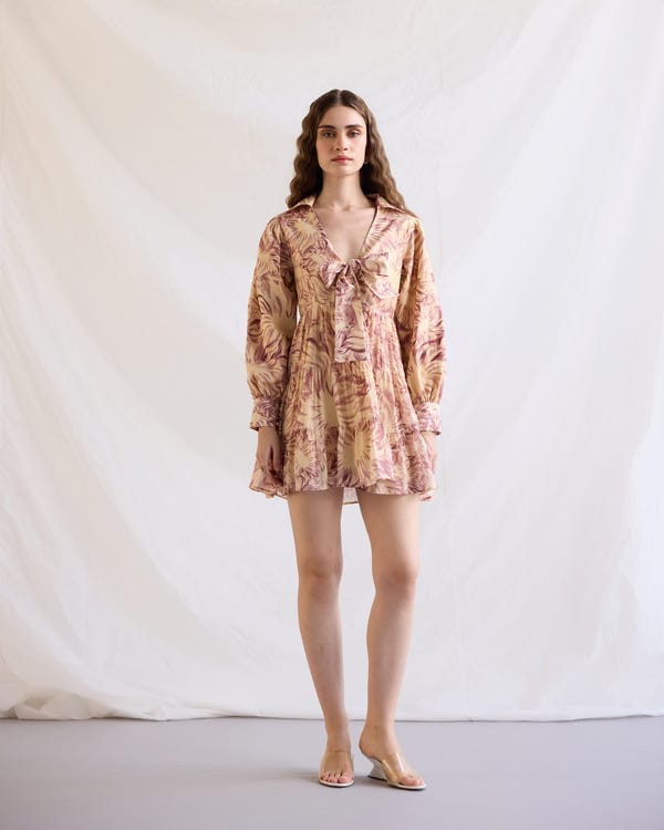 Perte D'ego — Lavender floral knot dress