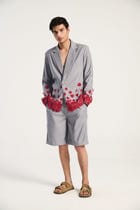 "Yours forever" hand appliqué resort blazer view 1