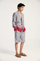 "Yours forever" hand appliqué resort blazer view 3