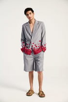 "Yours forever" hand appliqué resort blazer view 4