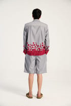 "Yours forever" hand appliqué resort blazer view 5
