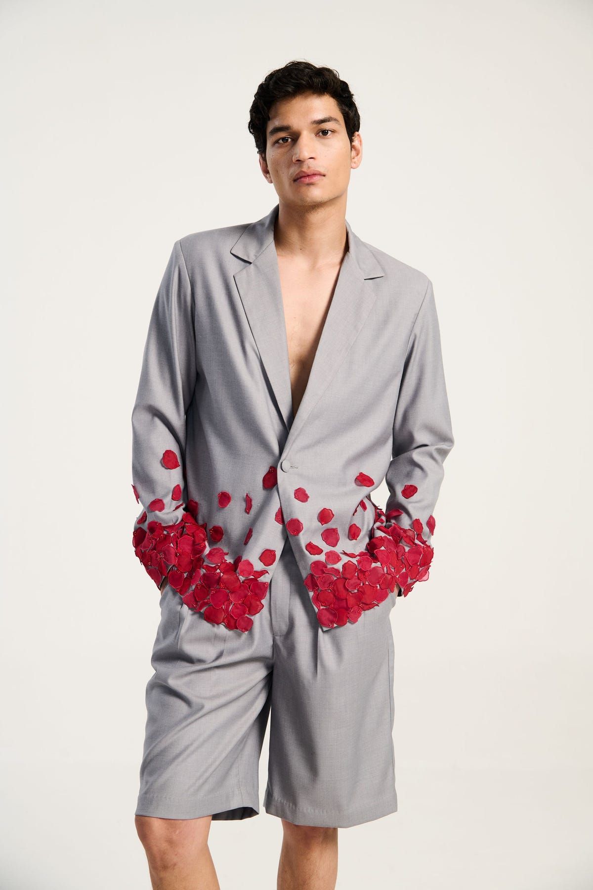 "Yours forever" hand appliqué resort blazer - image 7