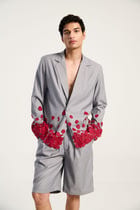 "Yours forever" hand appliqué resort blazer view 7