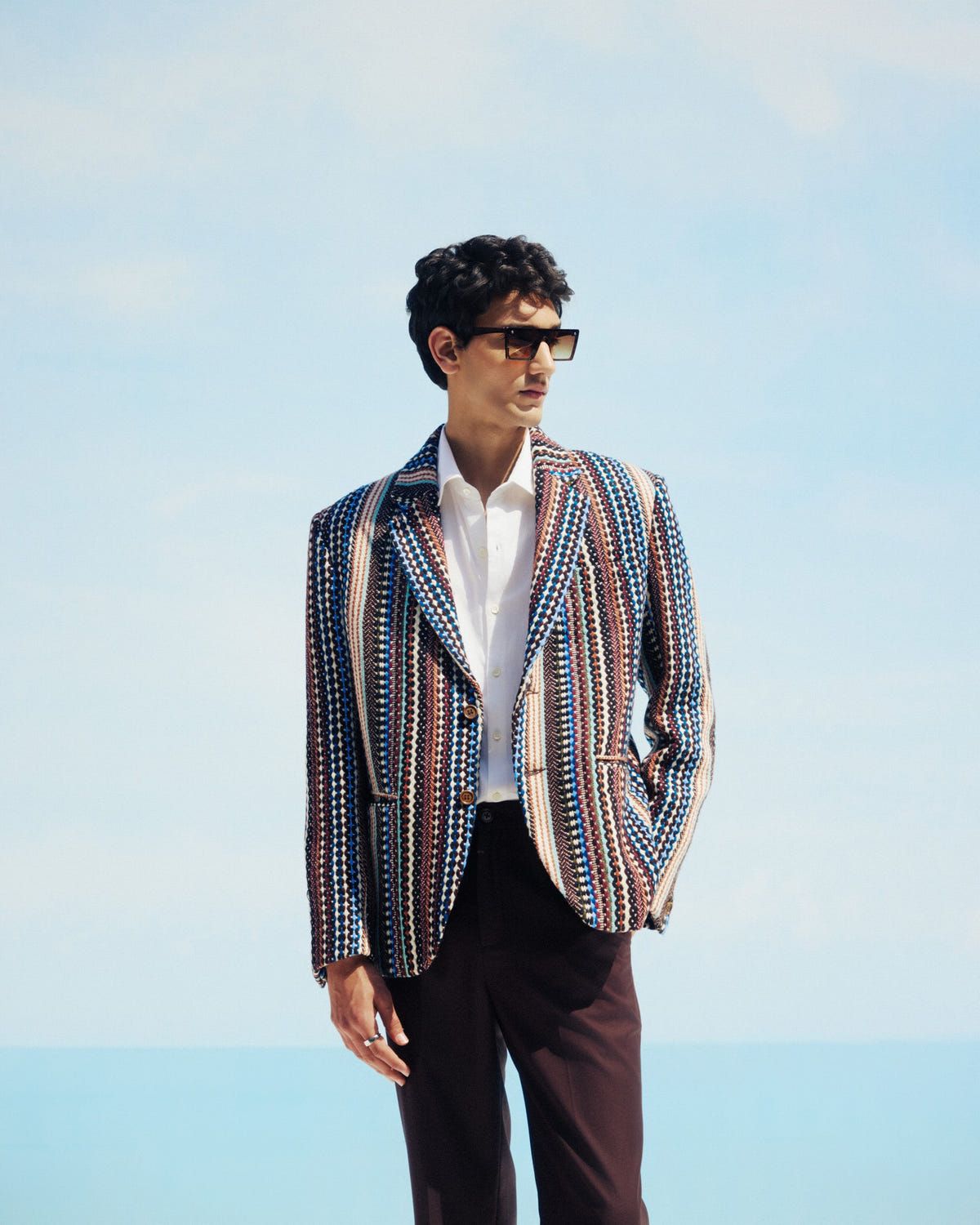 "Le Trinidad Tides" textured Blazer - image 1