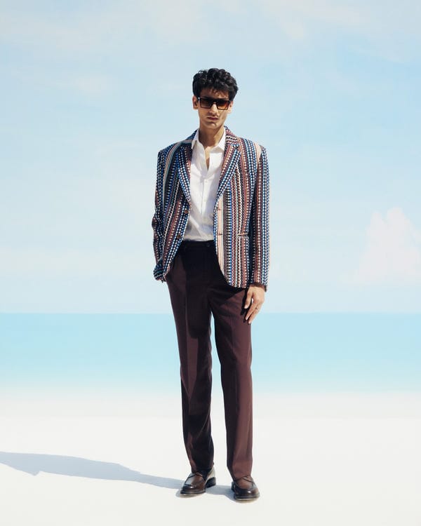 Perte D'ego — "Le Trinidad Tides" textured Blazer