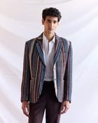 "Le Trinidad Tides" textured Blazer view 4