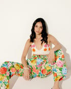 Floral hand crochet bralette view 3