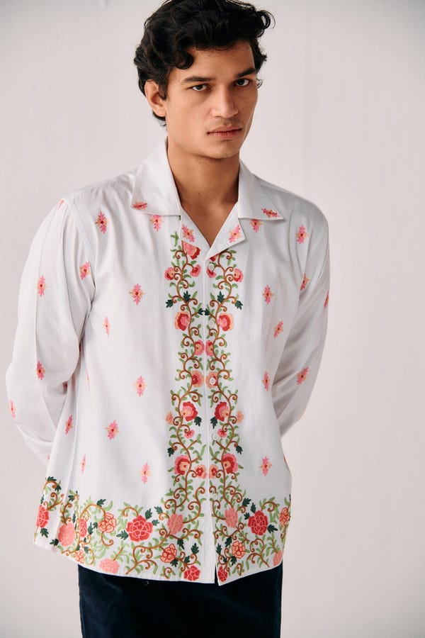 Perte D'ego — Giardino embroidered shirt