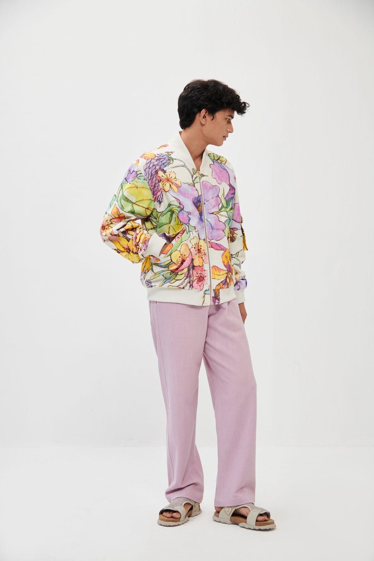 Lavender textured lounge pants - image 1