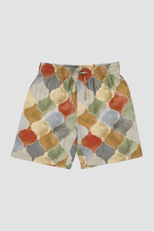Perte D'ego — Tiles print shorts