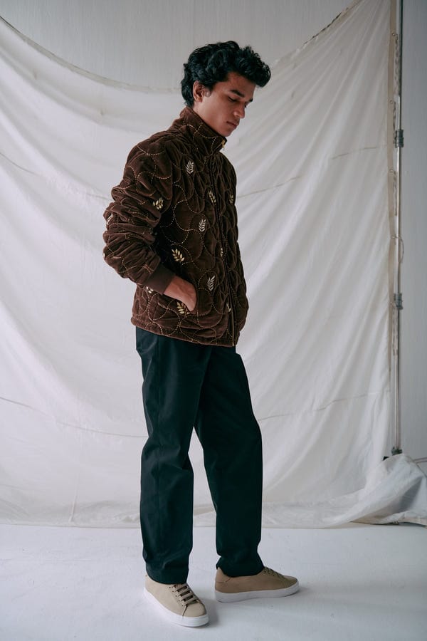 Perte D'ego — "Aspen" quilted jacket- Chocolate brown