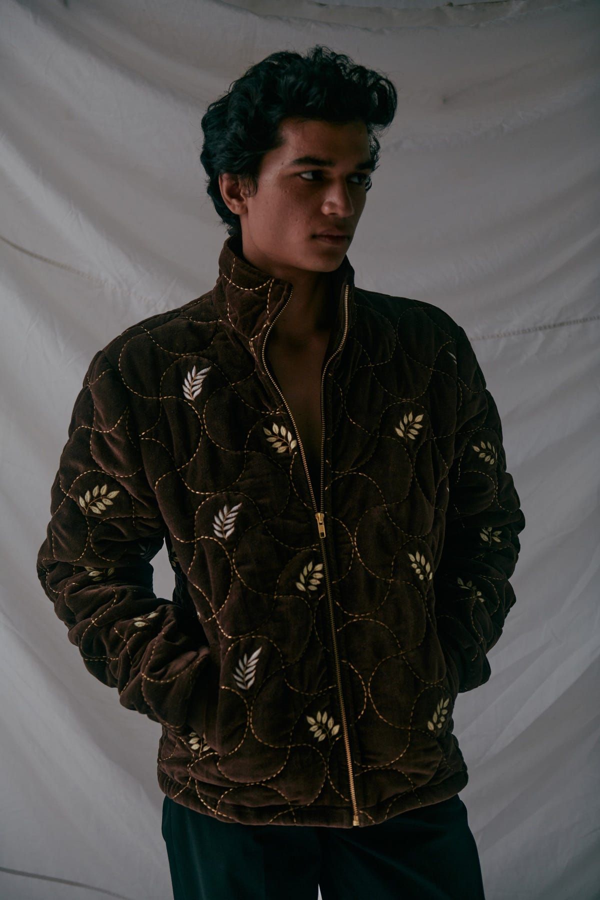 "Aspen" quilted jacket- Chocolate brown - image 2