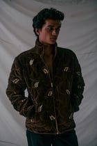 "Aspen" quilted jacket- Chocolate brown view 2