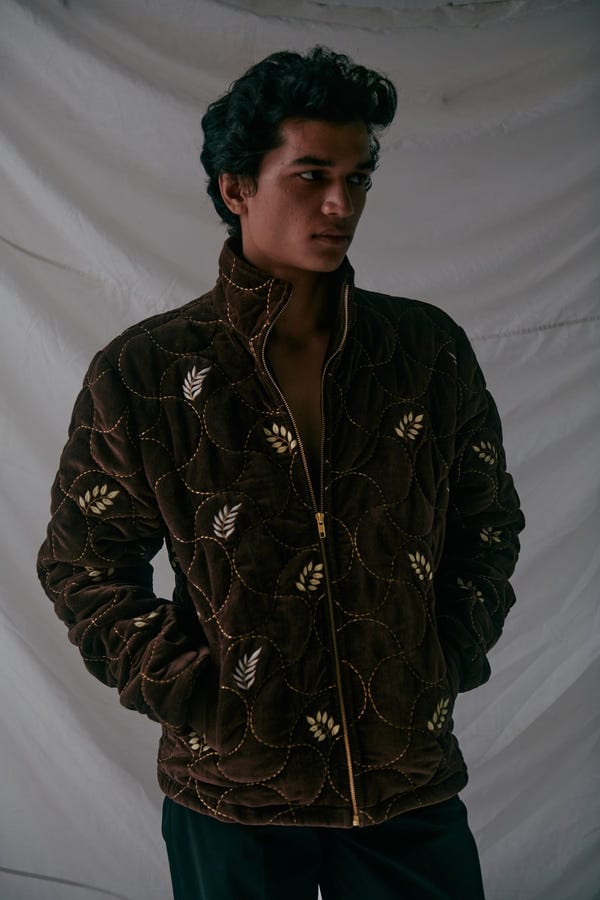 Perte D'ego — "Aspen" quilted jacket- Chocolate brown