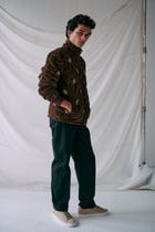 "Aspen" quilted jacket- Chocolate brown view 4