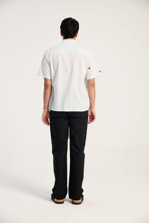 Perte D'ego — 'Love is in the air" hand embroidered shirt
