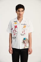 'Love is in the air" hand embroidered shirt view 3
