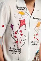 'Love is in the air" hand embroidered shirt view 4