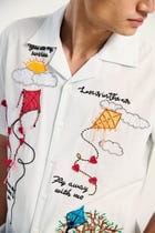 'Love is in the air" hand embroidered shirt view 5