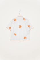 "Sunkissed Slices" hand embroidered shirt view 5