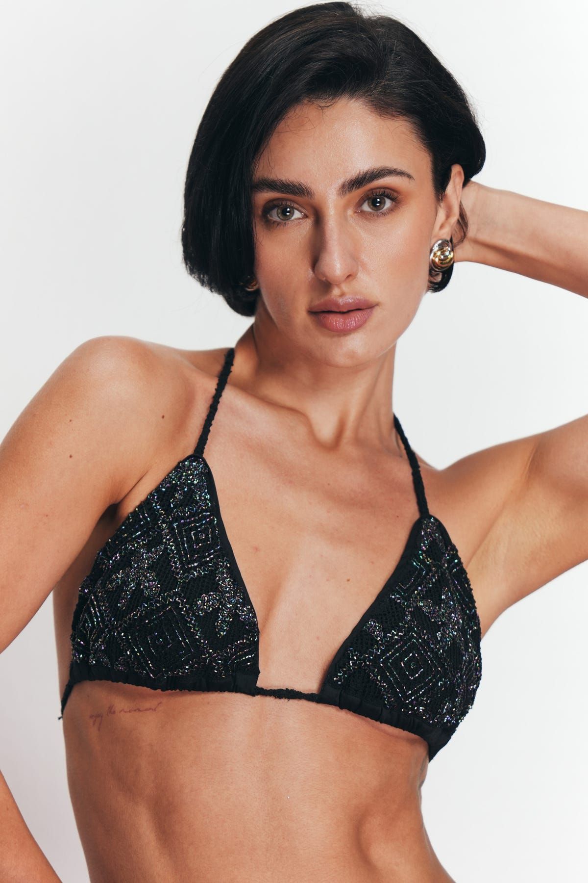 Midnight Spark Triangle Bikini Top - image 1