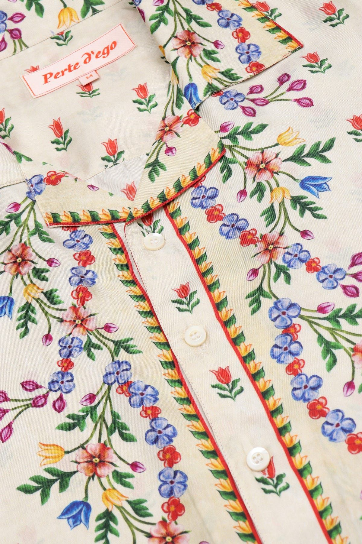 Floral border silk shirt - image 2